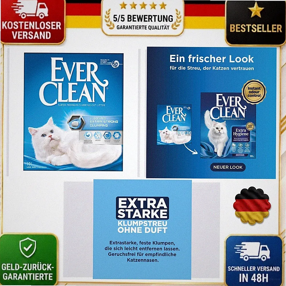 Ever Clean Katzenstreu 10 L extra stark klumpend duftstofffrei