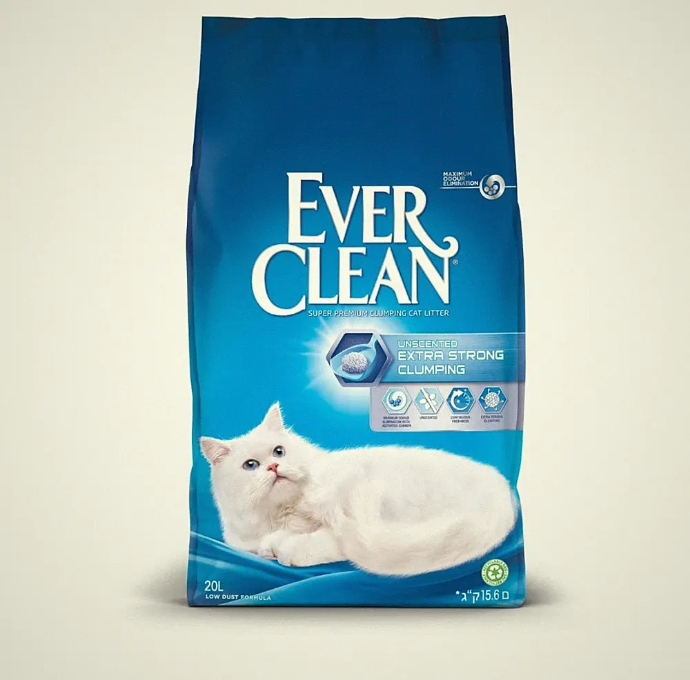 Ever Clean klumpendes Katzenstreu extra stark unparfümiert 20L