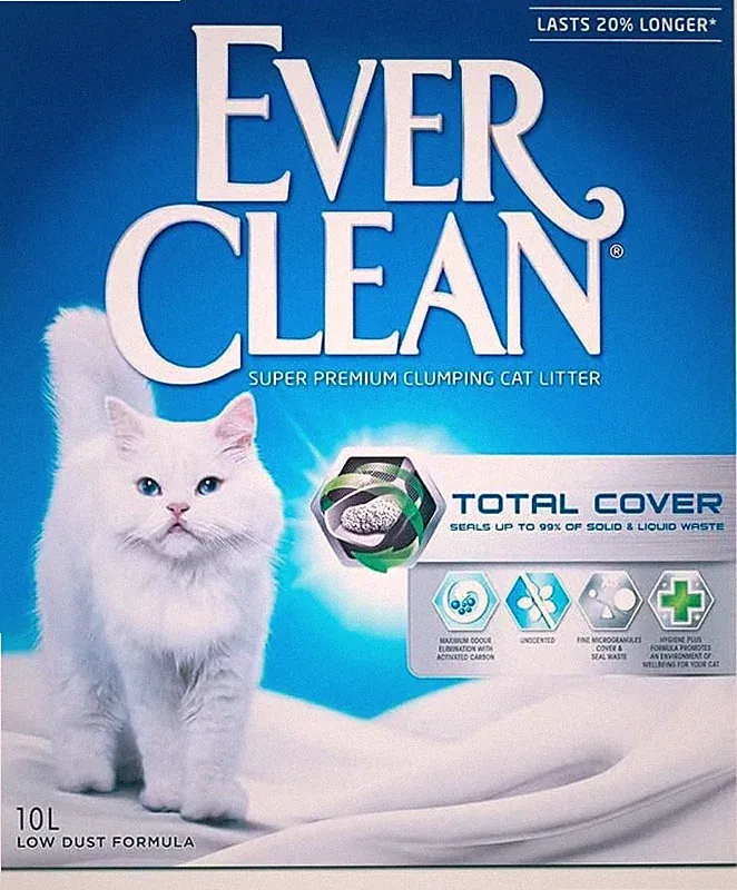 Ever Clean Total Cover Katzenstreu 10 Liter unparfümiert komplette Geruchskontrolle
