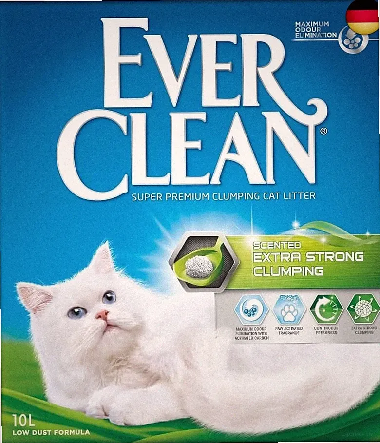 Extrastarkes klumpendes Katzenstreu, 10 Liter, mit Duftstoffen, Extra Strong