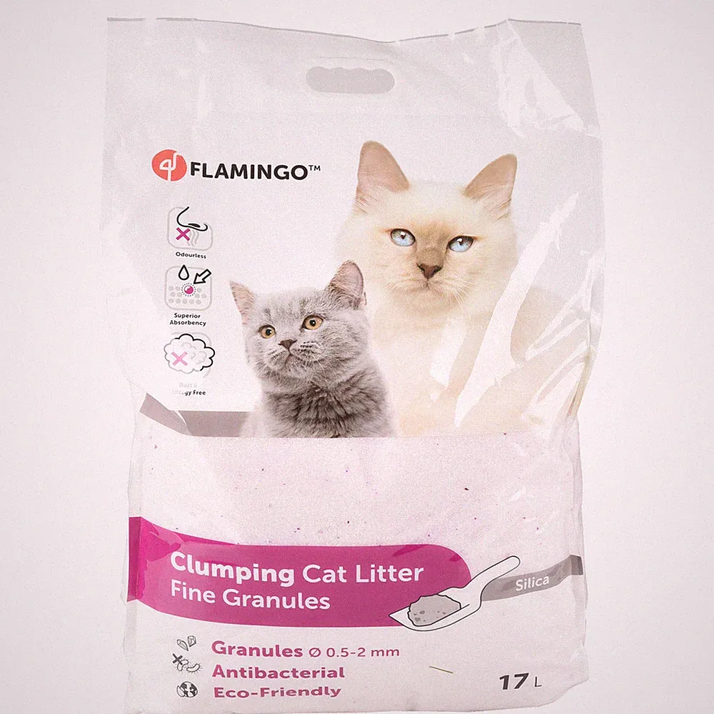 Flamingo Katzenstreu Silica fein Klumpstreu, NEU
