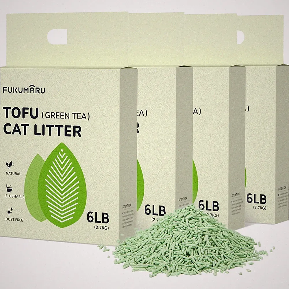 Fukumaru Tofu Katzenstreu 10,8 kg - Staubfrei & Geruchsneutral mit grünem Tee