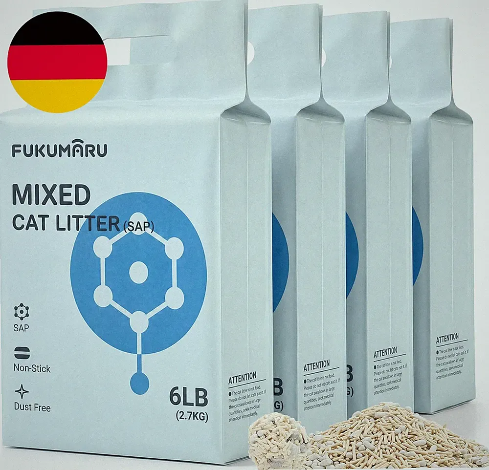 FUKUMARU Tofu Katzenstreu 10.8Kg, Schnell Klumpendes Katzenstreu Mit Super Saugf