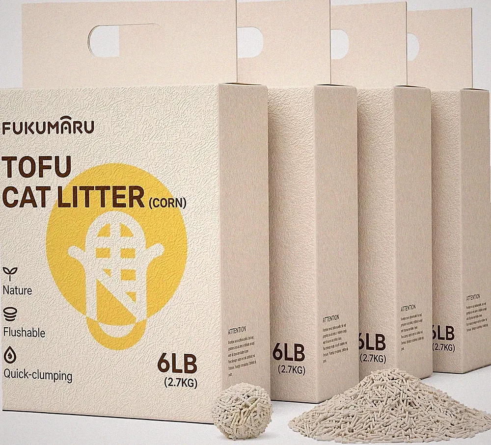 FUKUMARU Tofu Katzenstreu 10 8kg Staubfrei Sockel