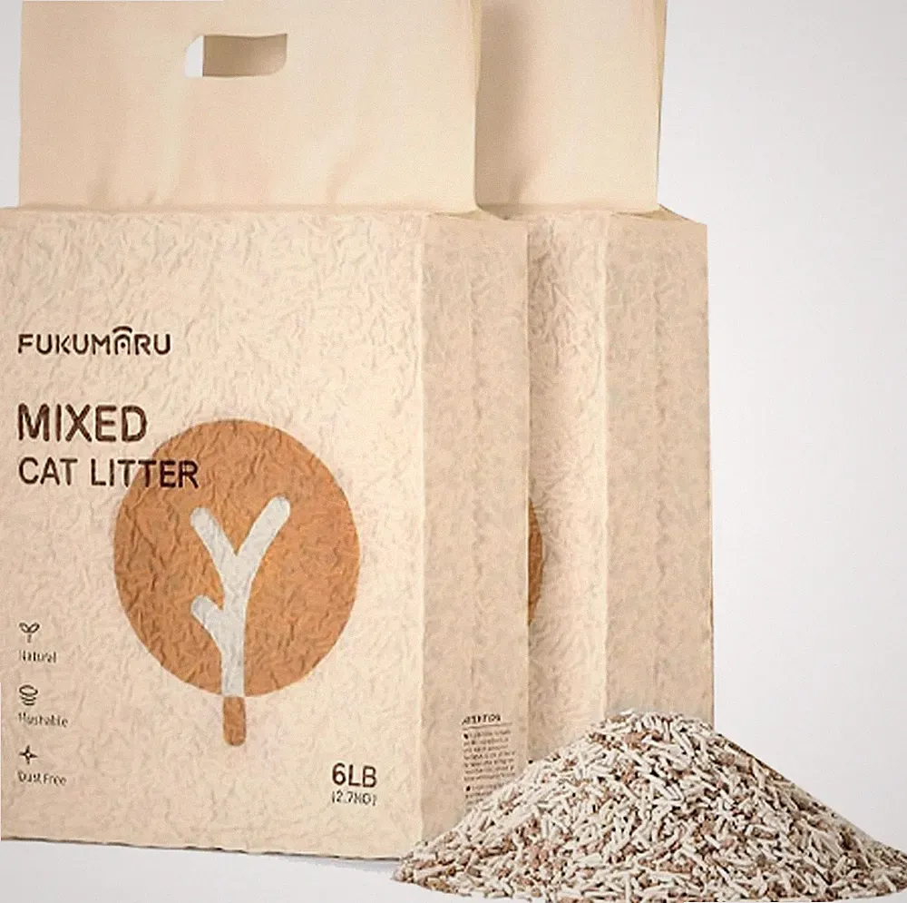 FUKUMARU Tofu Katzenstreu 5.4 kg, Klumpstreu für Katzen, Gemischtes