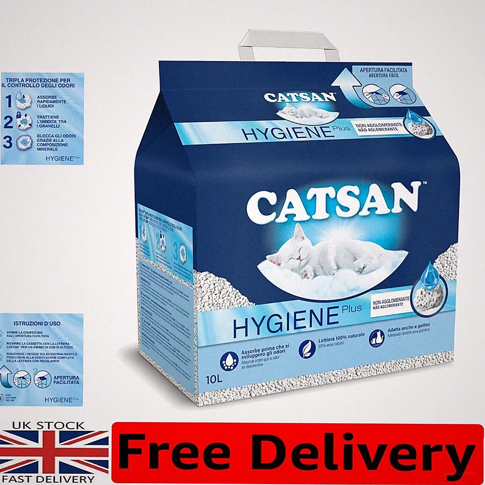 Geruchsabsorbierendes Quarzsand Katzenstreu - 10L Staubfrei Hygiene für glückliche Katzen