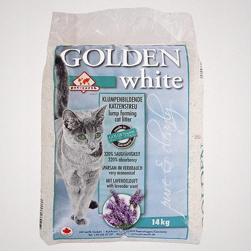Golden grey White Katzenstreu mit Lavendelduft 14kg