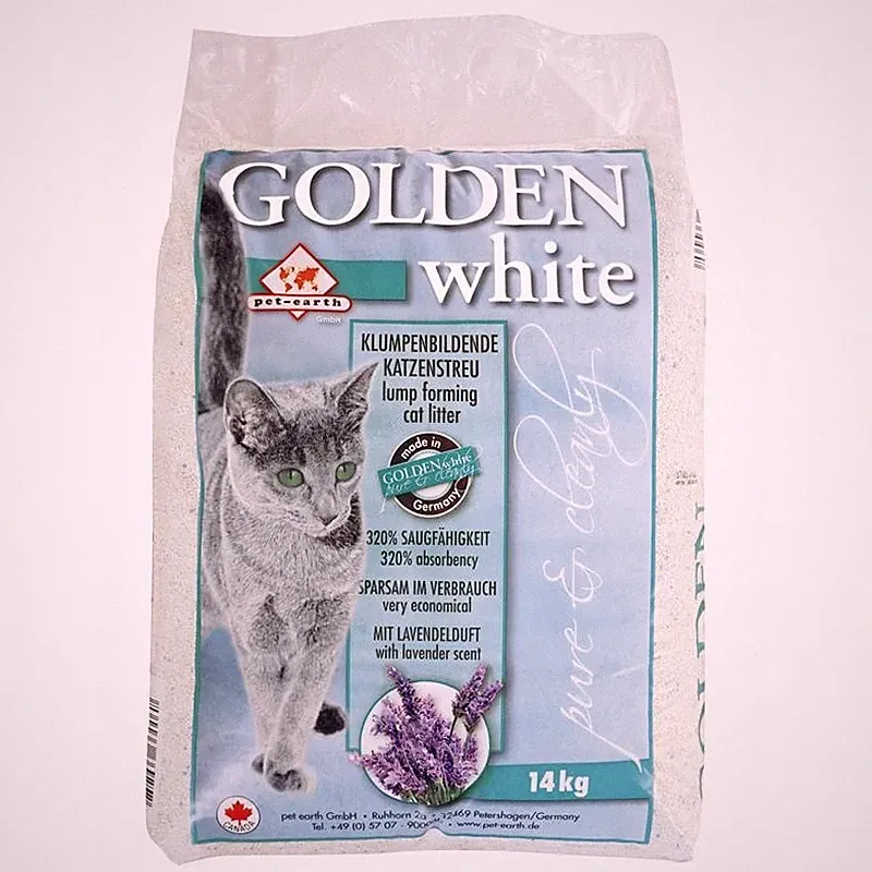 Golden White Katzenstreu | 14kg mit Lavendelduft für gute Luft