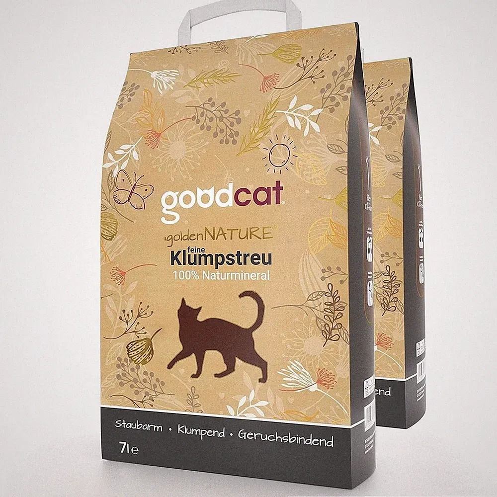 goodcat Golden Nature Katzenstreu 14L Klumpstreu staubarm 2 x 7 L geruchsbindend
