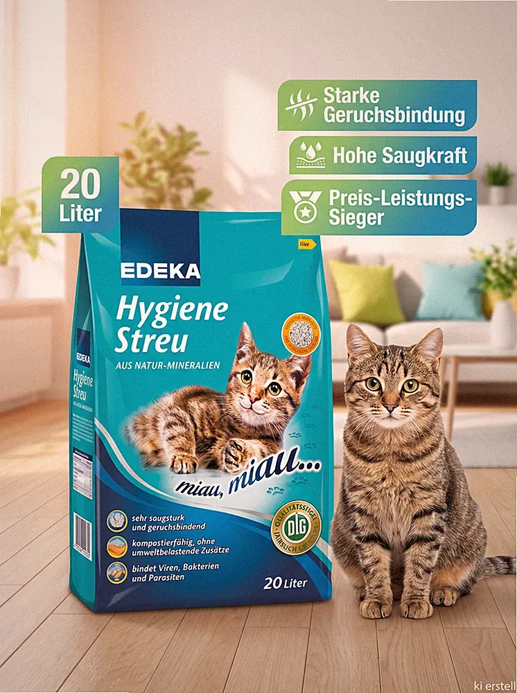 Gut und Günstig Hygienestreu 20 Liter Katzenstreu mit Geruchsbindung