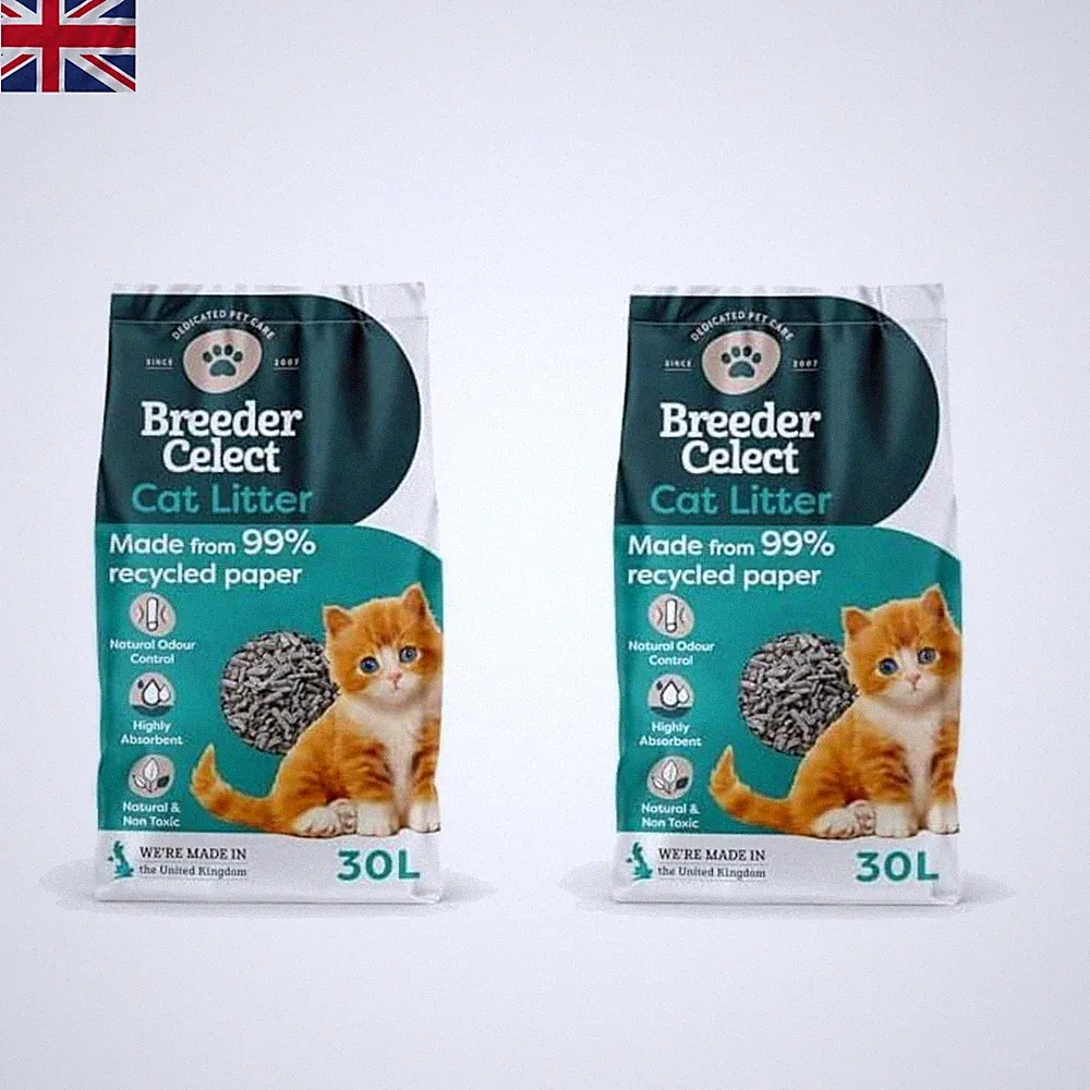 Hochsaugfähiges klumpfreies Katzenstreu 30L - Bio & Geruchsneutral, 2er Pack