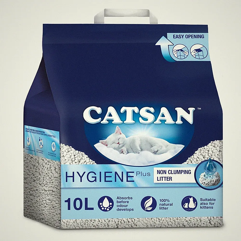 Hygiene klumpfreies Katzenstreu 100 Prozent natürlich saugfähig 10 Liter 10 l