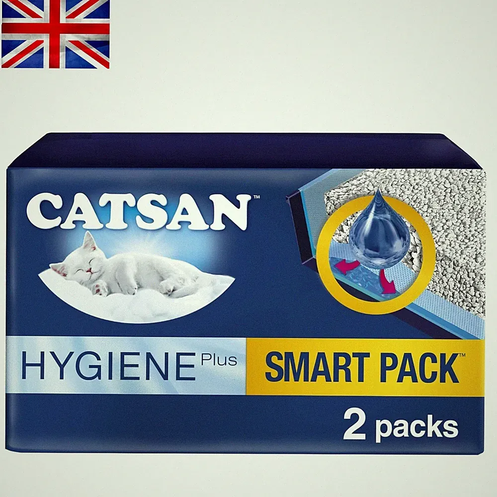 Hygiene Plus Katzenstreu mit dreifachem Geruchsschutz & Einlage - 8L Gesamtkapazität
