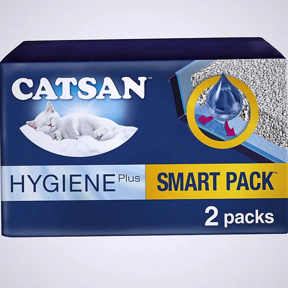 Hygiene Plus klumpfreies ausgewachsenes Katzenstreu und Kätzchenstreu mit Einlage 2 x 4L