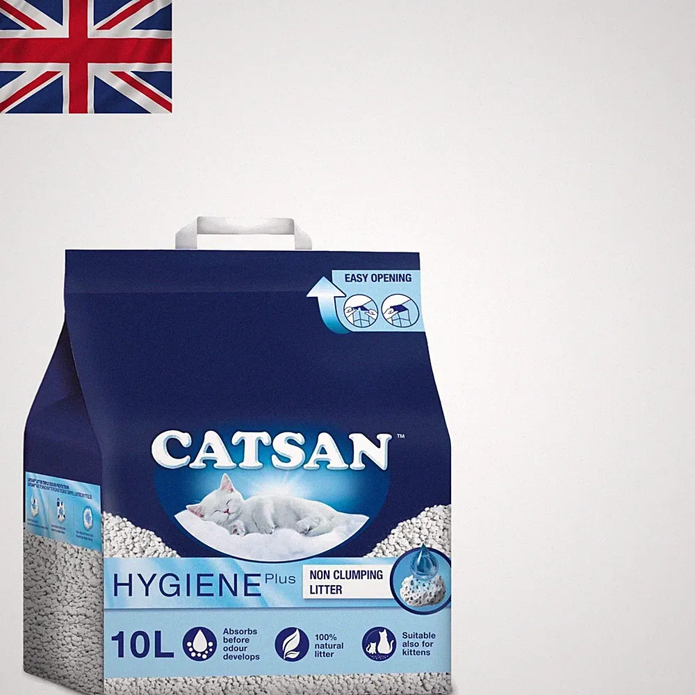 Hygienisches klumpfreies Katzenstreu, natürlich saugfähig, 10 l für saubere Tabletts