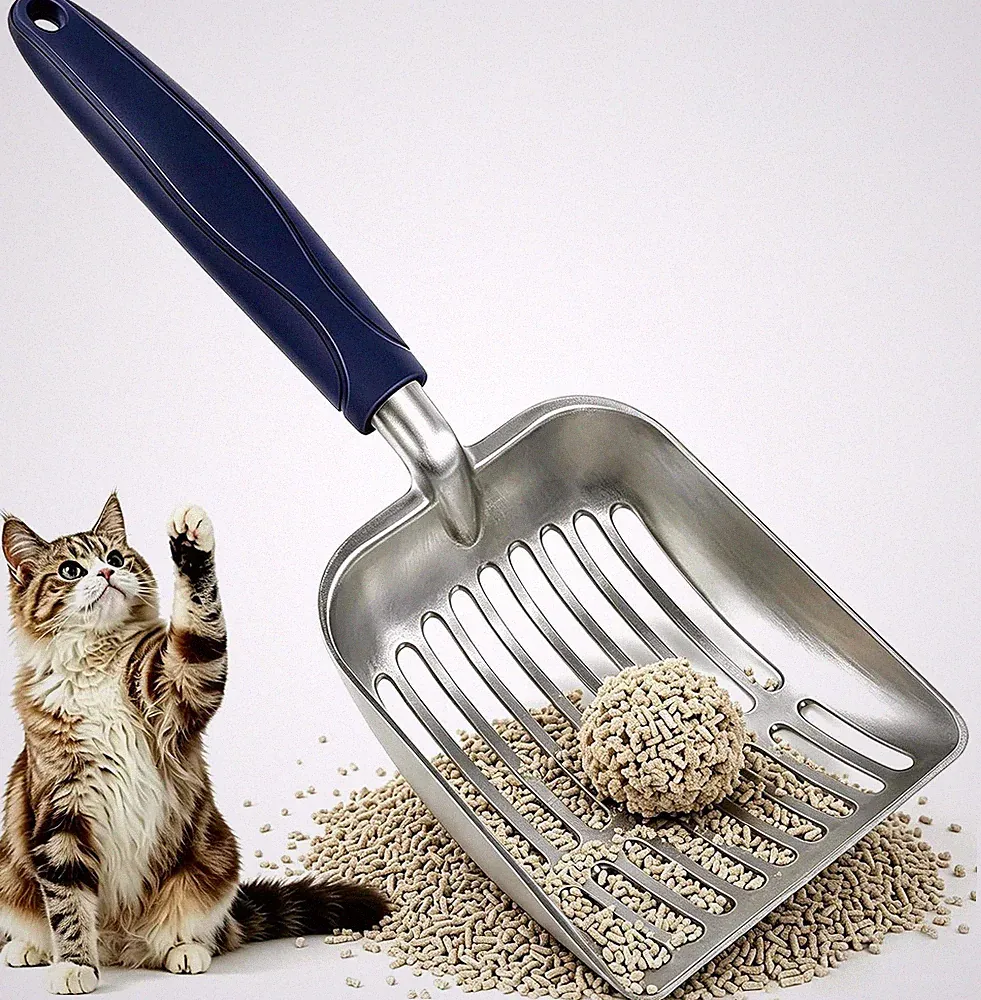 Katzenklo Schaufel Katzensand Schaufel Aluminium langlebig mit Griff