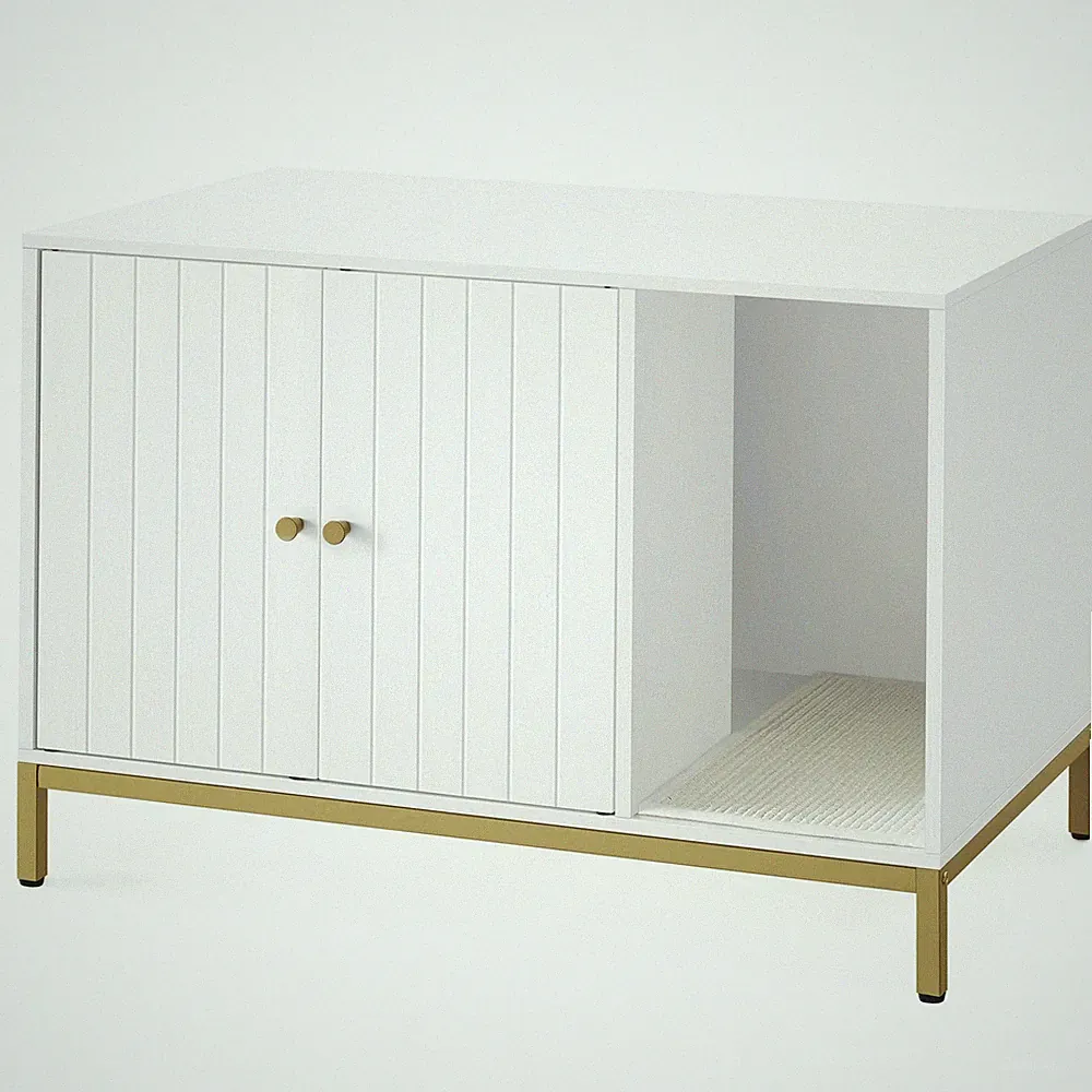 KatzenkloSchrank, Katzenhaus, Katzentoilette, mit Kratzmatte, hohe Beine, für...