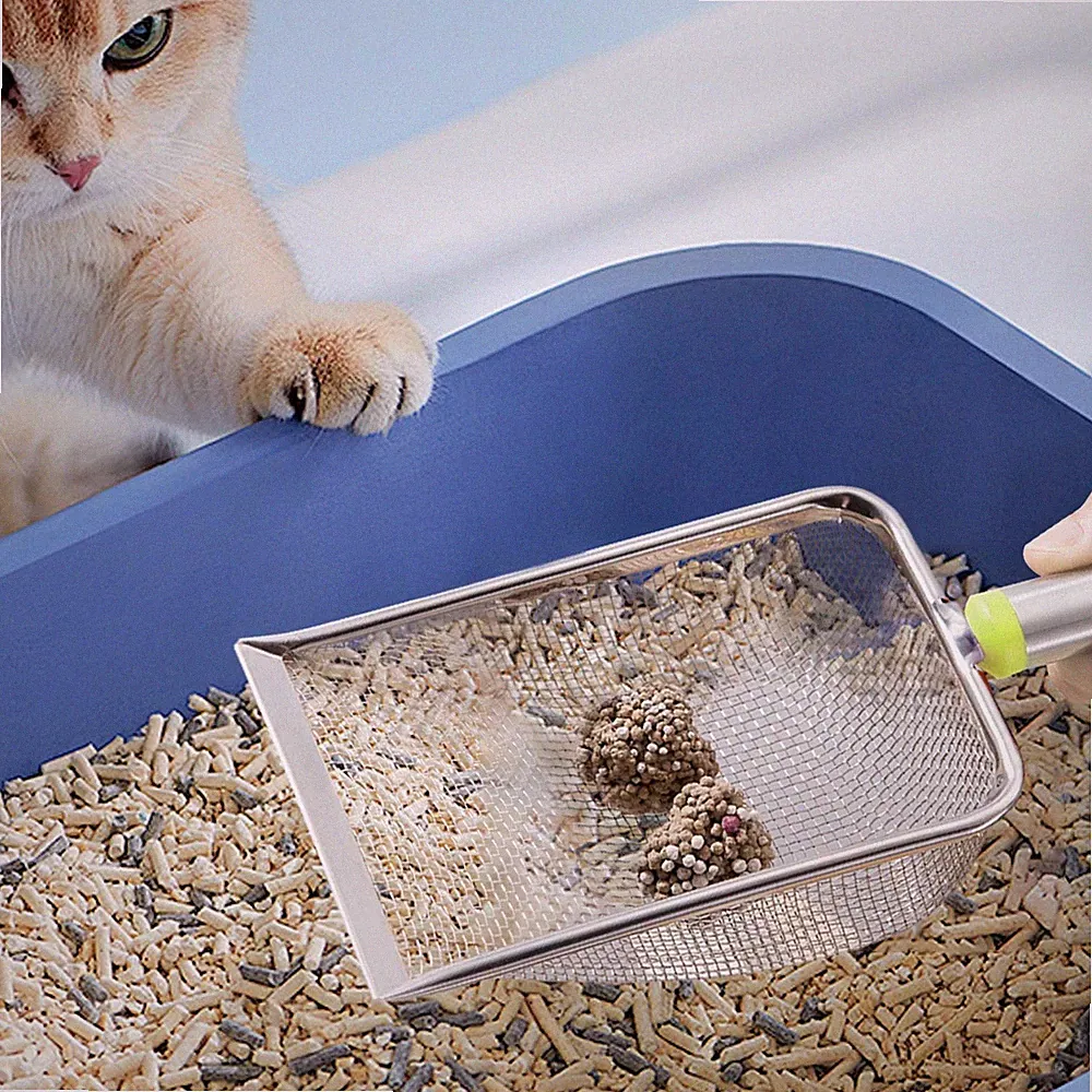 Katzensand Sieb, Metall Schaufel für Haustiere, Reinigungstool für Katzen