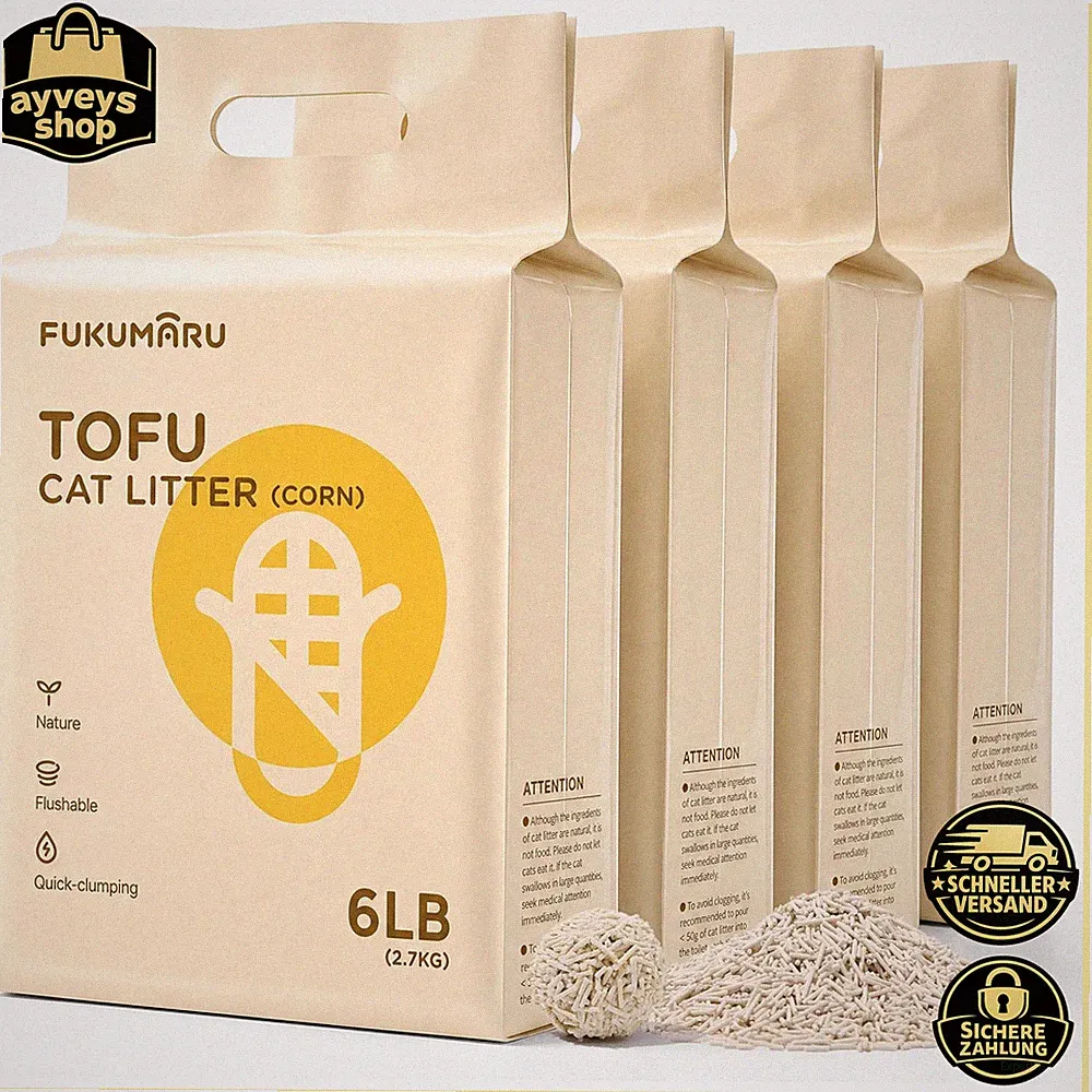 Katzenstreu 10,8kg Klumpstreu Maispellets Staubfrei Geruchskontrolle