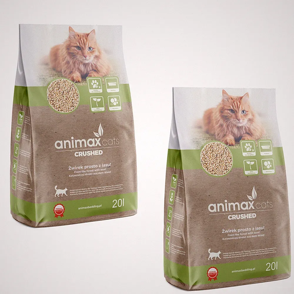 Katzenstreu Animax Klumpstreu 20L 2er Set klassisch natürlich Crushed