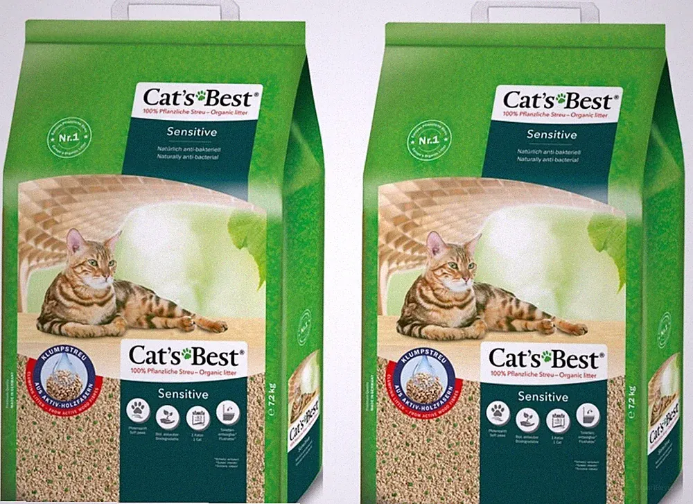 Katzenstreu Cat´s Best Sensitive Staubarme Klumpstreu 20l 7,2kg x 2 (40l)