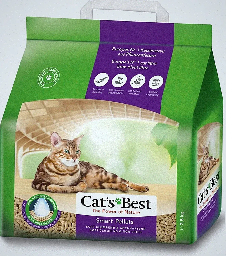 Katzenstreu Cat's Best Smart Pellets Holzstreu für Katzen Pflanzenfasern 5l