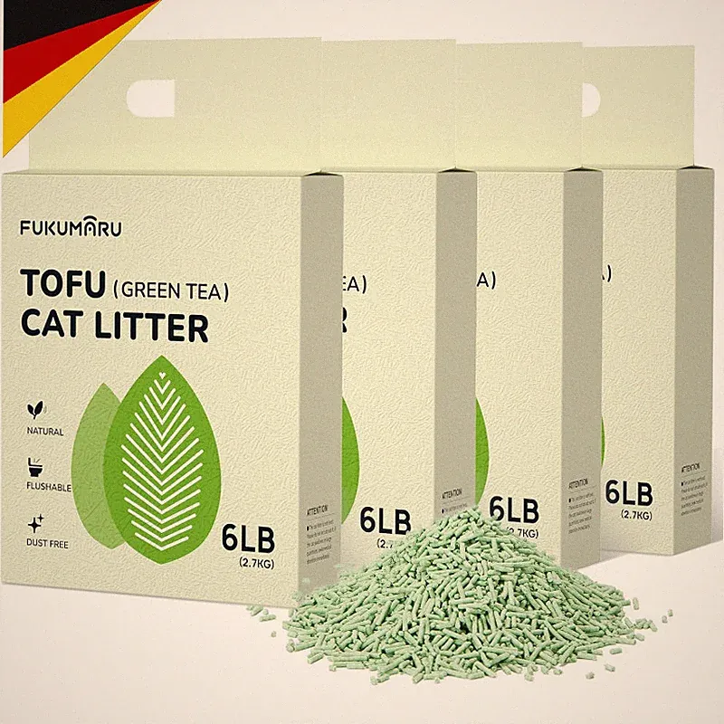 Katzenstreu Klumpend 10,8 kg Geruchsbekämpfung Staubfrei Spülbar Tofu
