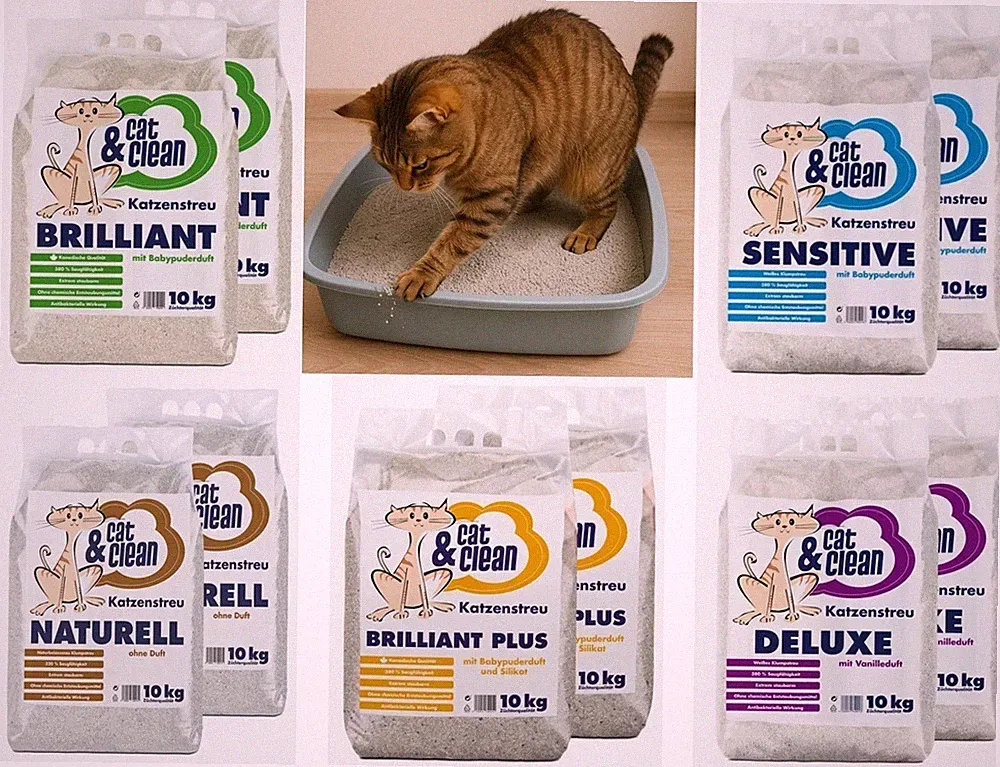 Katzenstreu klumpend 20kg Duft Katzen Klumpstreu staubfrei Babypuderduft Auswahl