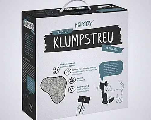 Katzenstreu PRIMOX Aktivkohle klumpend 8 l