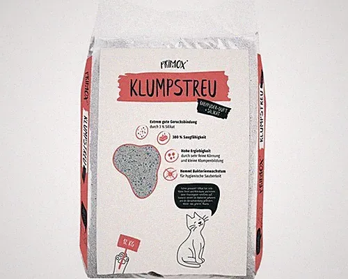 Katzenstreu Primox Premium mit Babypuderduft klumpend, mit Duft 12 kg