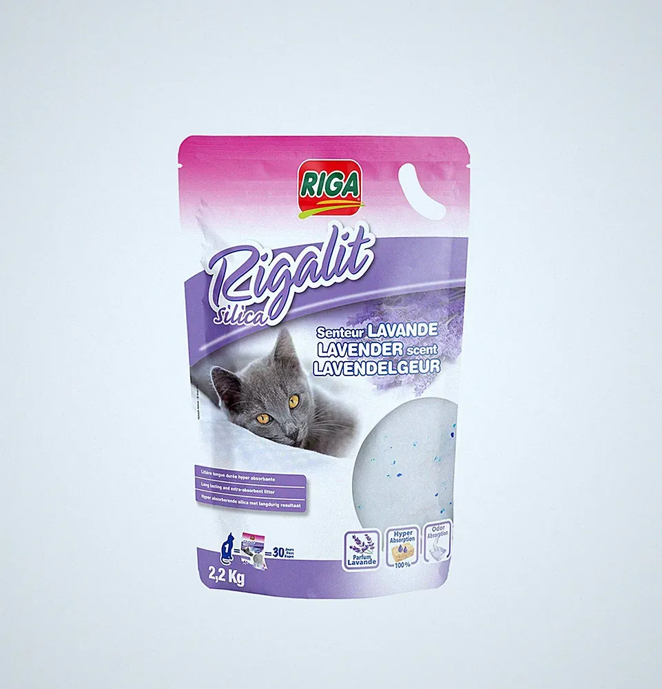 Katzenstreu Riga Silica 2.2kg Lavendelduft geruchsbindend Silikatstreu