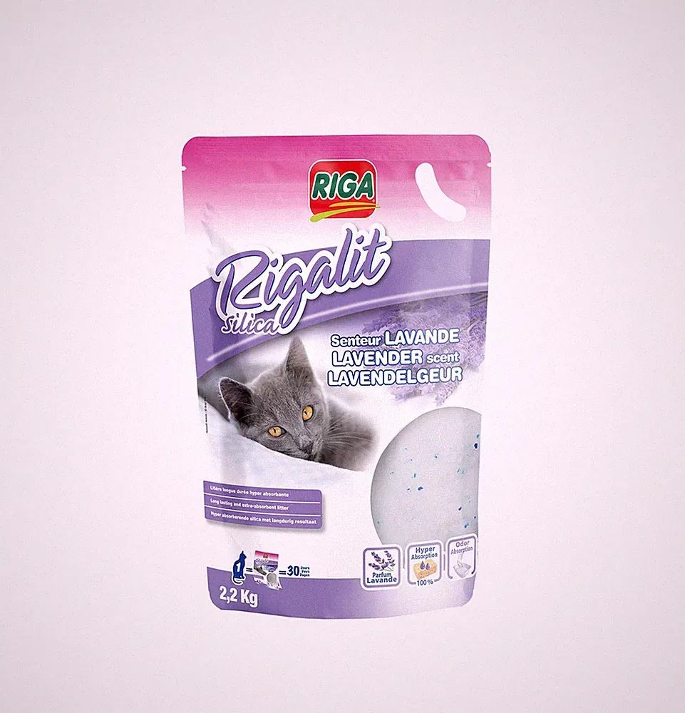 Katzenstreu Riga Silica 2.2kg Lavendelduft geruchsbindend Silikatstreu