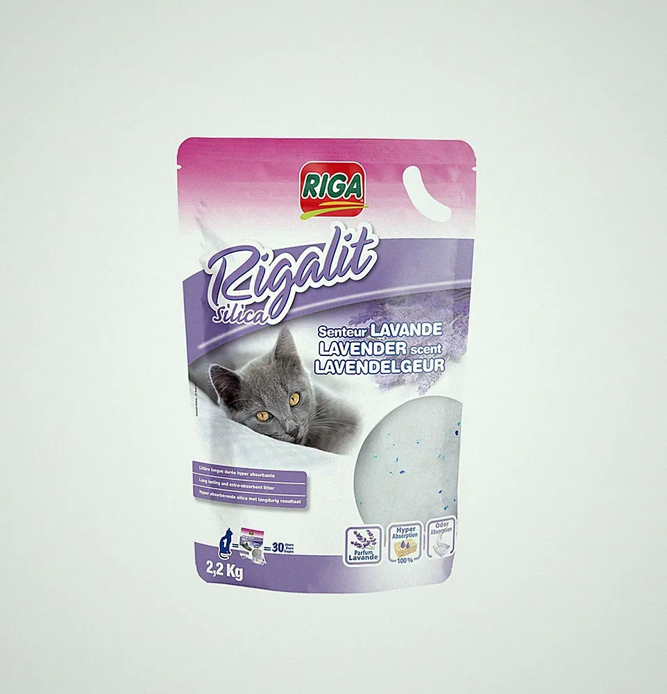 Katzenstreu Riga Silica 2.2kg Lavendelduft geruchsbindend Silikatstreu