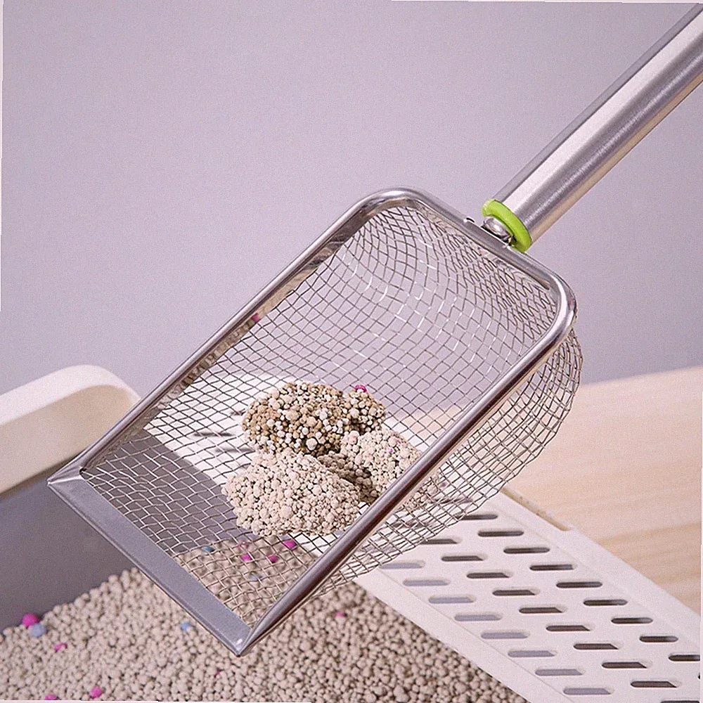 Katzenstreu Schaufel Haustier Sand Abfall Scooper Metall für Kitty Kleine
