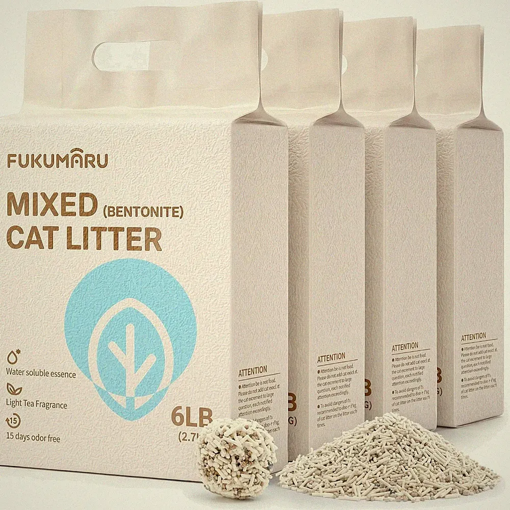 Katzenstreu Tofu Bentonit 10,8kg Klumpen Staubfrei Duft Weißer Tee