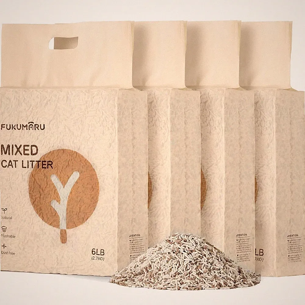 Katzenstreu Tofu Staubfrei Klumpend Apfelholz 10,8kg 4er Pack