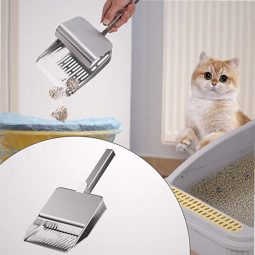 Katzenstreuschaufel, Reinigungsschaufel für Katzentoiletten, Sandsieb, Spaten