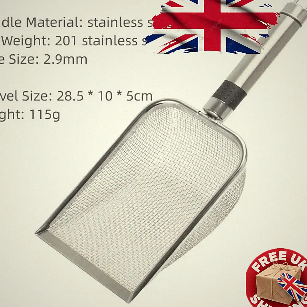 Langer Griff Metall Sandschaufel Abfallfilter UK