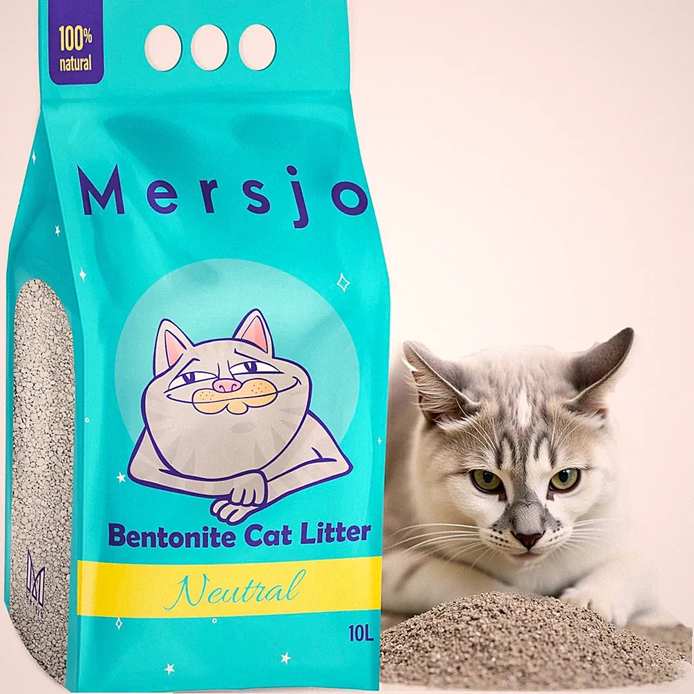Mersjo Bentonit Katzenstreu 10L Neutral Klumpstreu Staubarm Saugstark Natur Hund