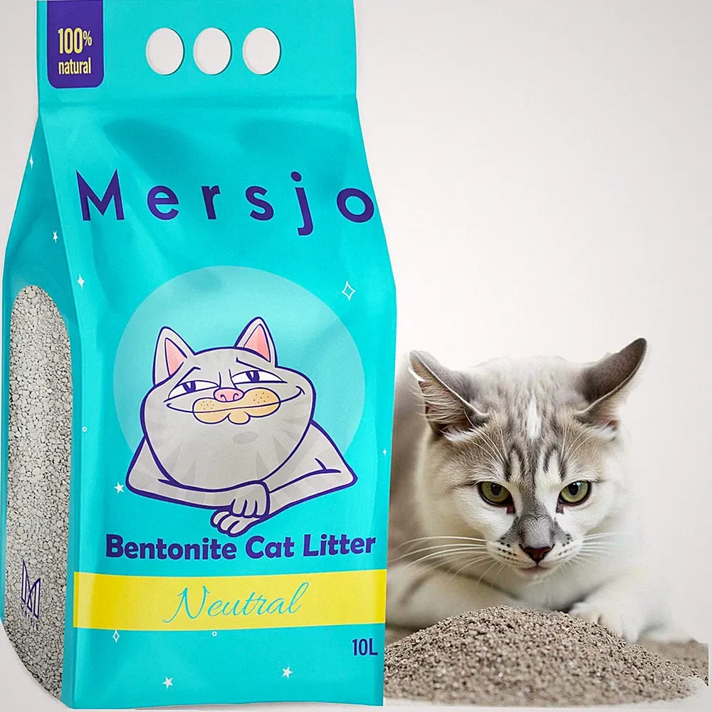 Mersjo Katzenstreu Bentonit Klumpend Neutral 10L Staubarm Natürlich Saugstark