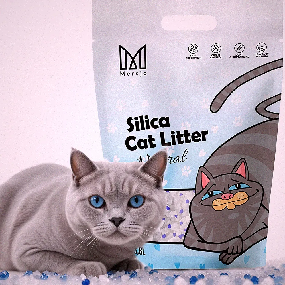 Mersjo Silikat Katzenstreu 3,8L Neutral Kieselgel Geruchlos Staubfrei Saugstark