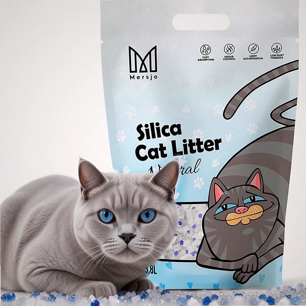 Mersjo Silikat Katzenstreu Neutral 3,8L Kieselgel Geruchlos Staubfrei