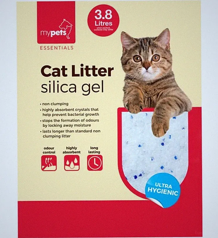 My Pets Silica Gel Katzenstreu 3,8L Ultra Hygienisch Klumpfrei Geruchskontrolle