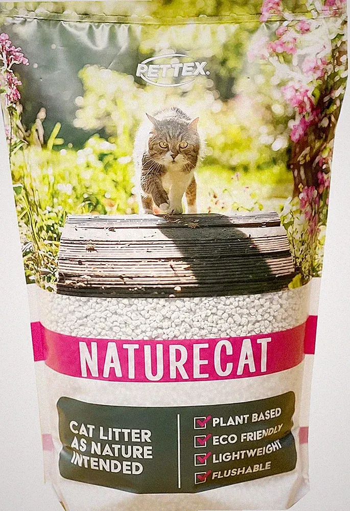 Natürliche Katzenstreu auf pflanzlicher Basis - leicht klumpend, 10L Vorteilsbeutel