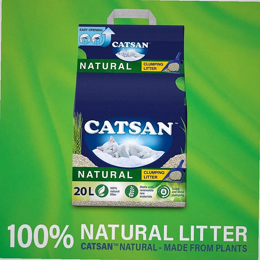 Natürliches klumpendes Katzenstreu 20L biologisch abbaubar extra saugfähig kein Geruch