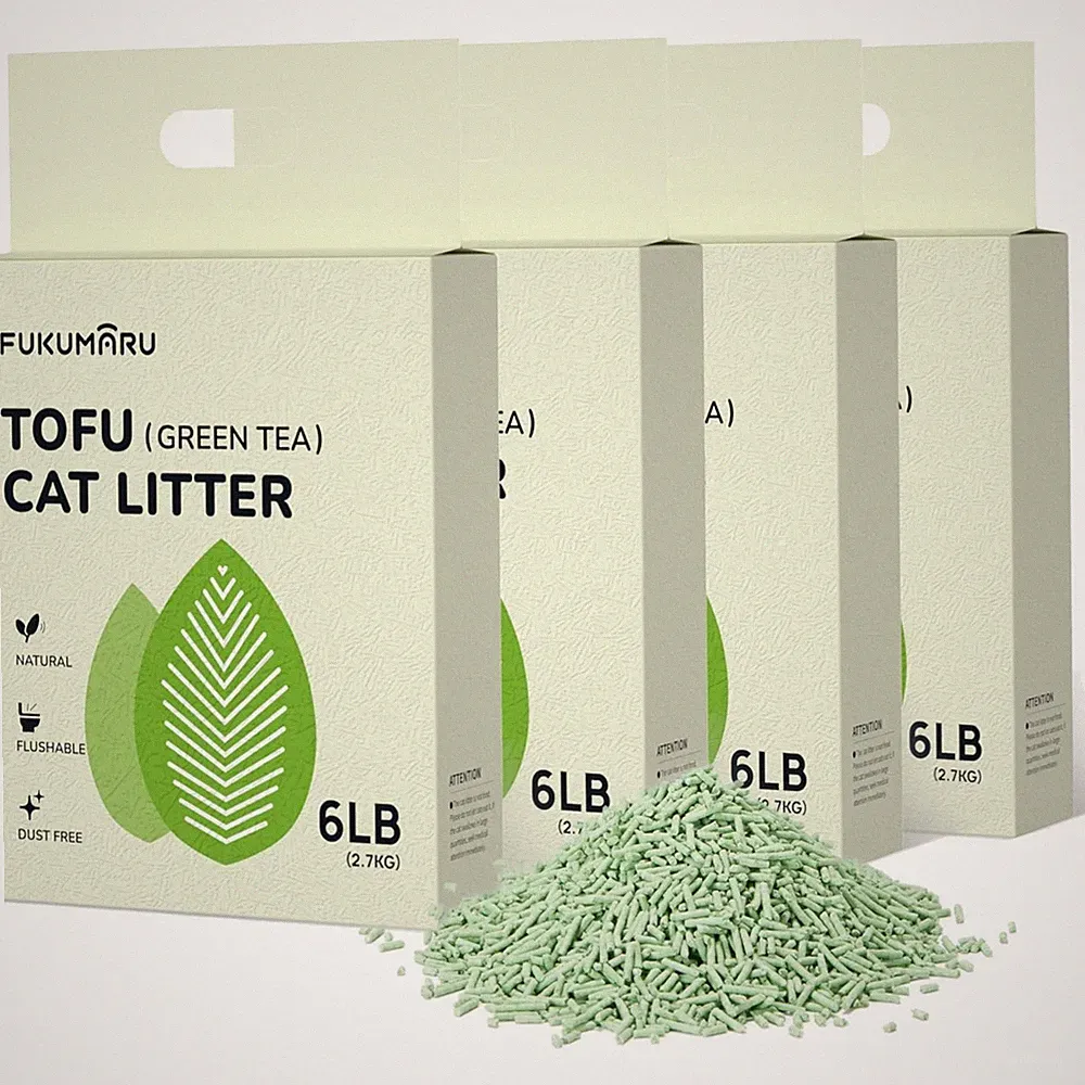 Natürliches Tofu & Grüner Tee Katzenstreu - Geruchskontrolle 24/7, Staubfrei...