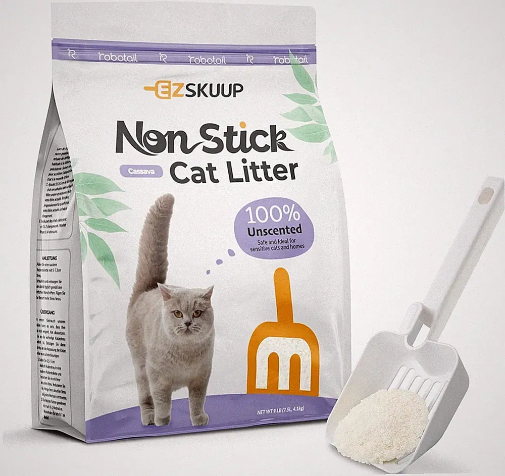 Nicht Klebend Ultraklumpende Katzenstreu Klumpstreu, Staubfrei &