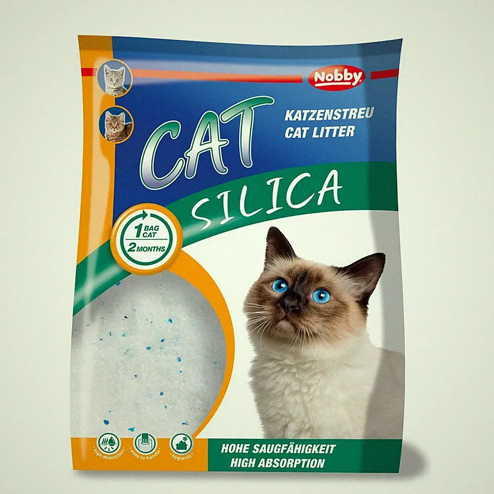 Nobby Cat Silica Katzenstreu - 5 Liter - staubarm/sehr ergiebig/hohe Absorption