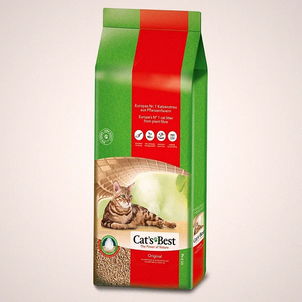 Original Katzenstreu 100 % pflanzliche Katzen Klumpstreu mit maximaler Saugkraft