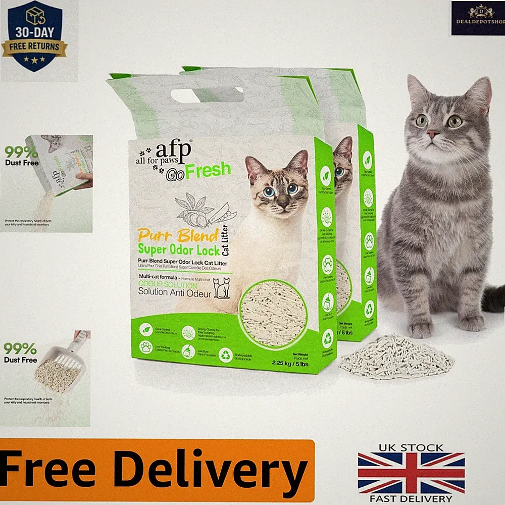 Pet Safe Tofu & Erbsenschalen Katzenstreu - wenig Tracking & einfache Reinigung, 4,5 kg Bündel